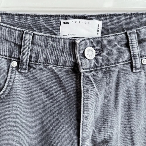 NWT ASOS | Gray Denim Cut Off Shorts | 32 - Picture 2 of 3
